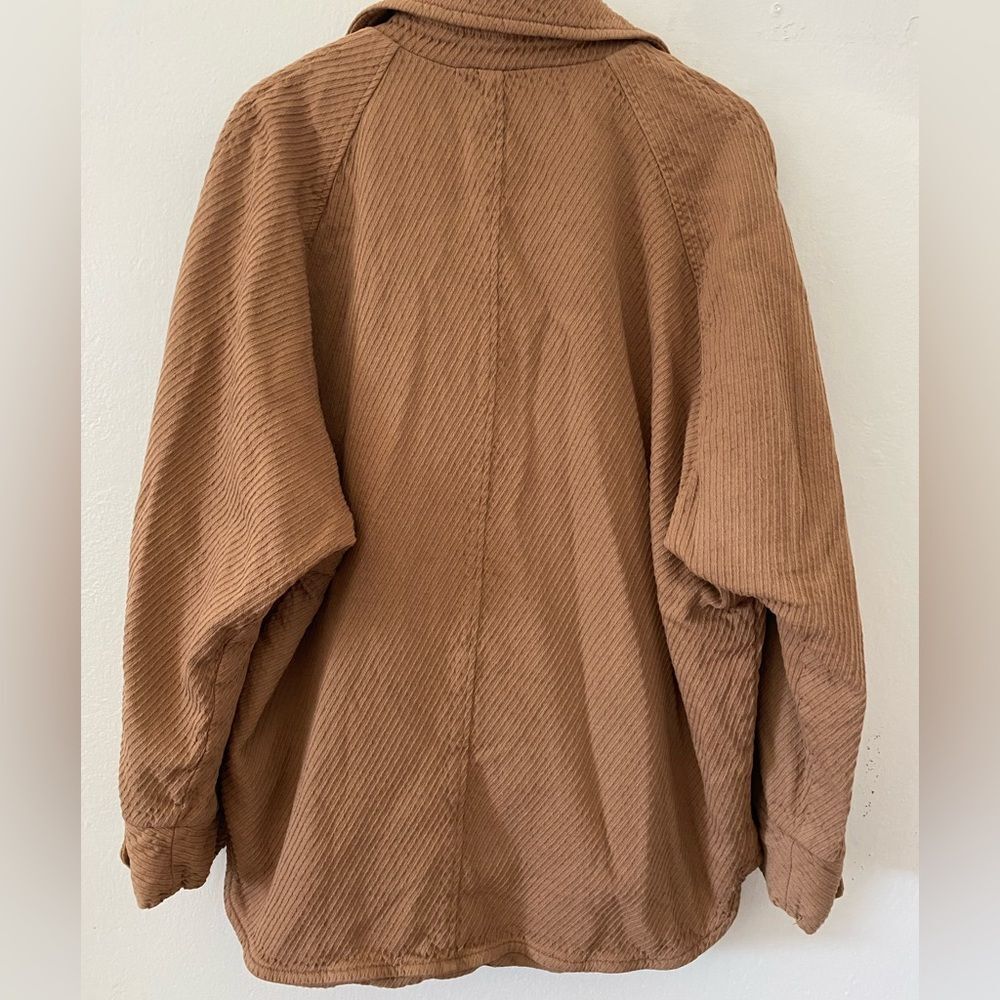 Free People Corduroy Remi Double breasted Jacket Size L Oversized Utility - Picture 8 of 12